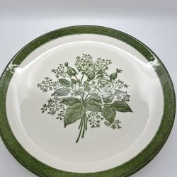 Jamestown Dinner Plate Floral Rose Green
