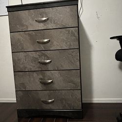 Black And Grey Marble Dresser 