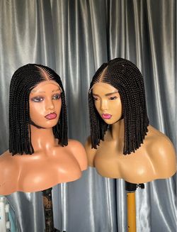 Black Box Braid Bob Lace Front Wig