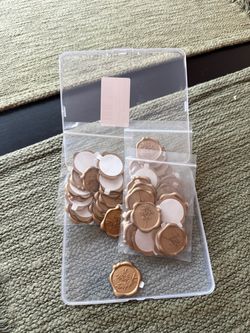 Wax Seal Stickers, 47 Pcs, Light Gold
