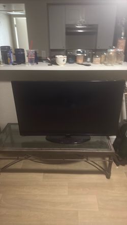 Tv and the coffee table