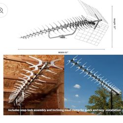 W  at h! New Other Antennas Directs 91XG Uni Directional Outdoor HDTV Antenna Silver