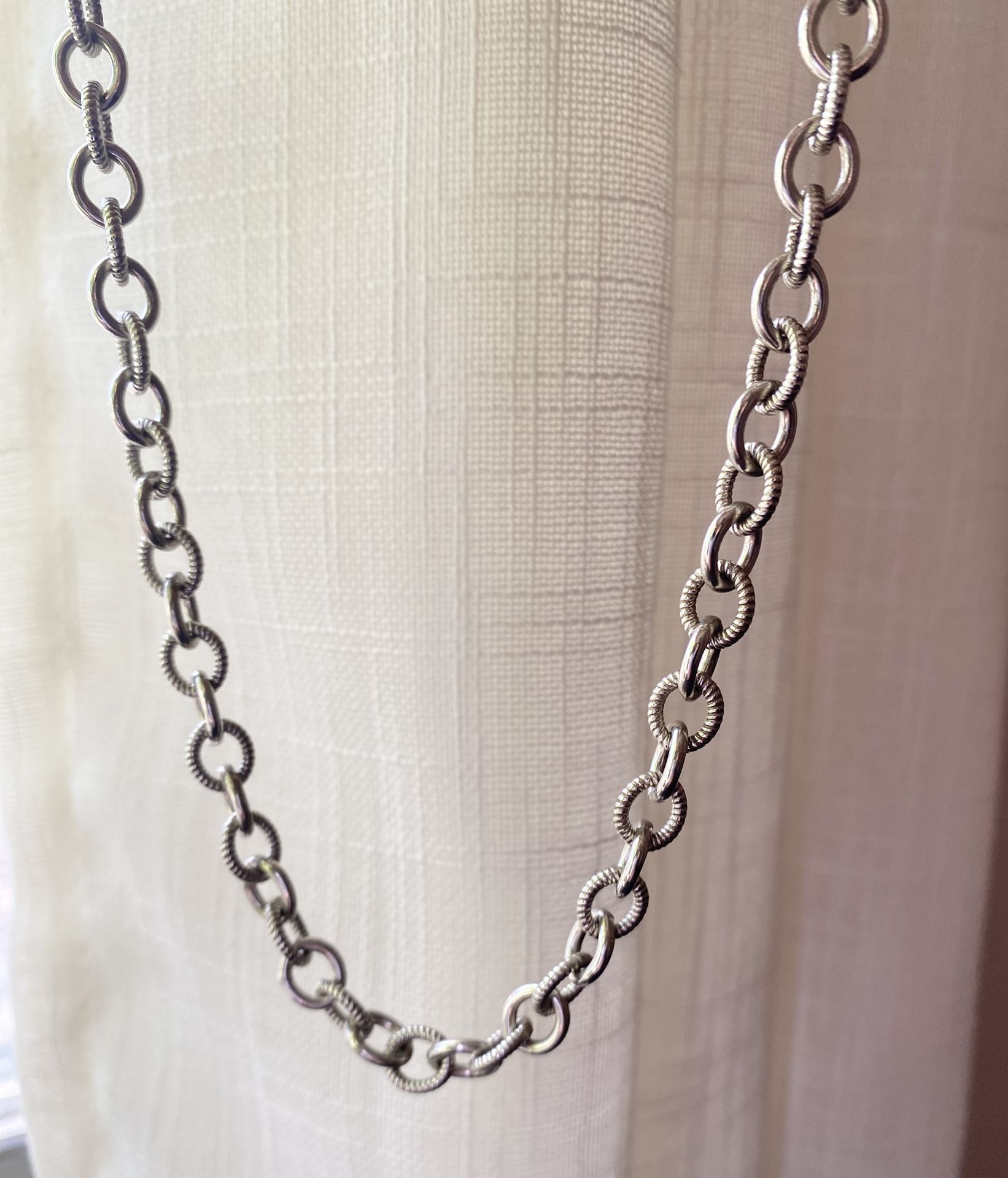 925 “Judith Ripka” Sterling Silver Chain / Necklace (Magnetic Closure)