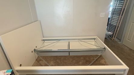 White IKEA Full Bed Frame (No mattress)