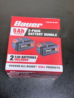 Brand New Bauer 5.0Ah 2-Pack Battery Bundle (1907C-B-2P) VERY CHEAP