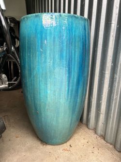 Glazed Ceramic Planters - two available