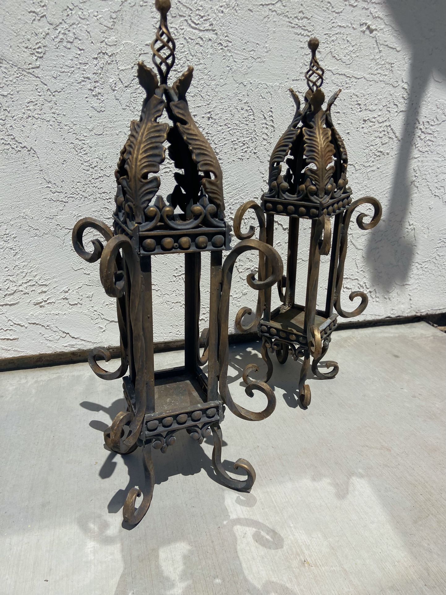 Wrought Iron Candle Holders