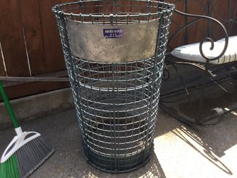 Vtg 1930s Norwich wire Trash Can