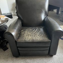 Two Leather Recliner Chairs 