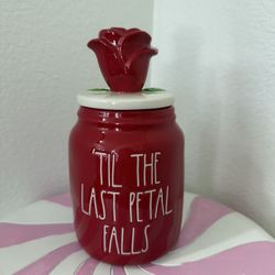 RAE DUNN TILL THE LAST PETAL FALLS  BABY CANISTER