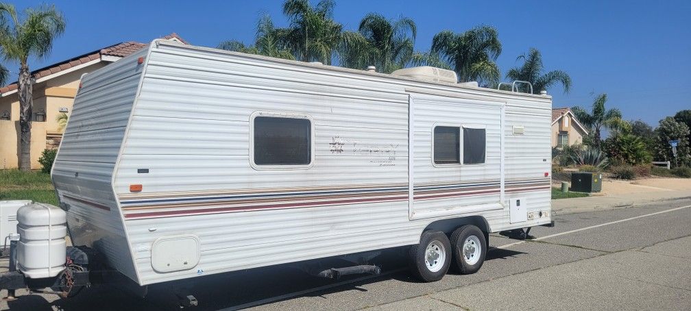 2002 Terry Travel Trailer.....small SLIDE out ........ Good Cheap Trailer TO Live In .... Ranch Trailer