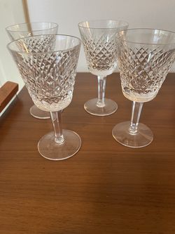 4 Waterford Crystal Wine Glasses