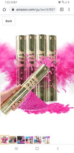 Pink confetti and powder cannon