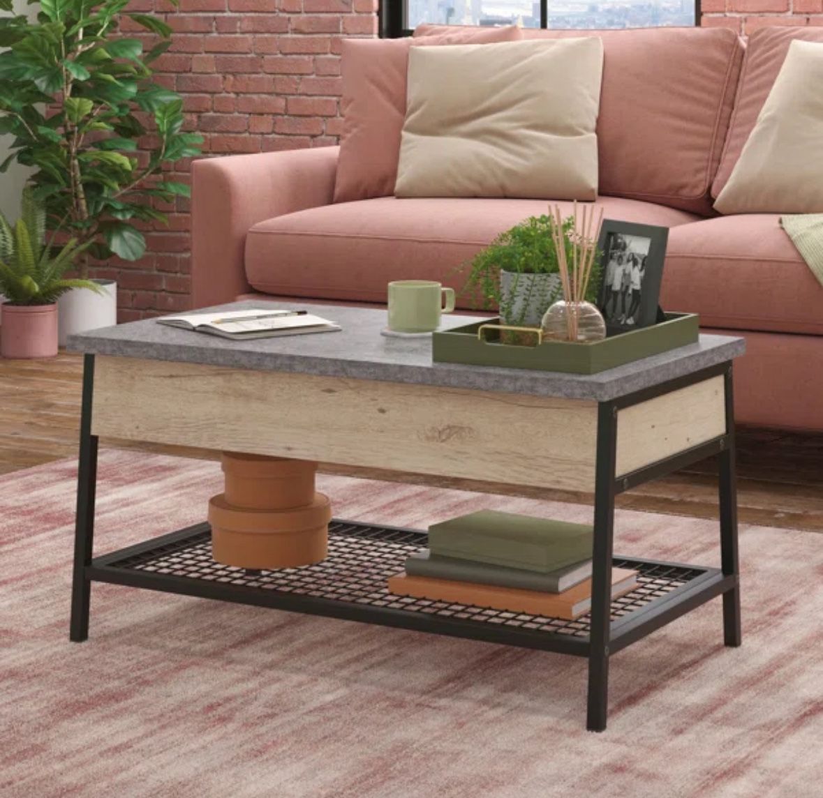 Galina Lift Top Coffee Table with Storage by Mercury Row®