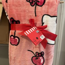 Hello Kitty Cherry Throw New 