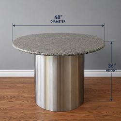 Round Dining Table With Real Granite