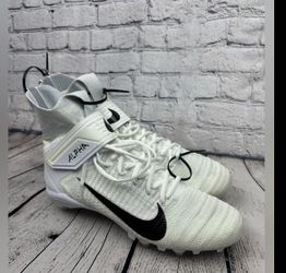 New Nike Alpha Football Cleats in White and Black
