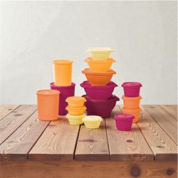 Tupperware Heritage Collection 32 Piece Food Storage Container Set Like New