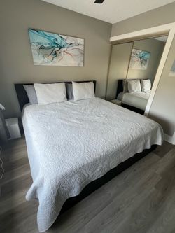 King Size Bed Ikea Malm Dark Brown with Drawers