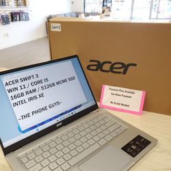 Acer Swift 3 - $1 DOWN TODAY, NO CREDIT NEEDED