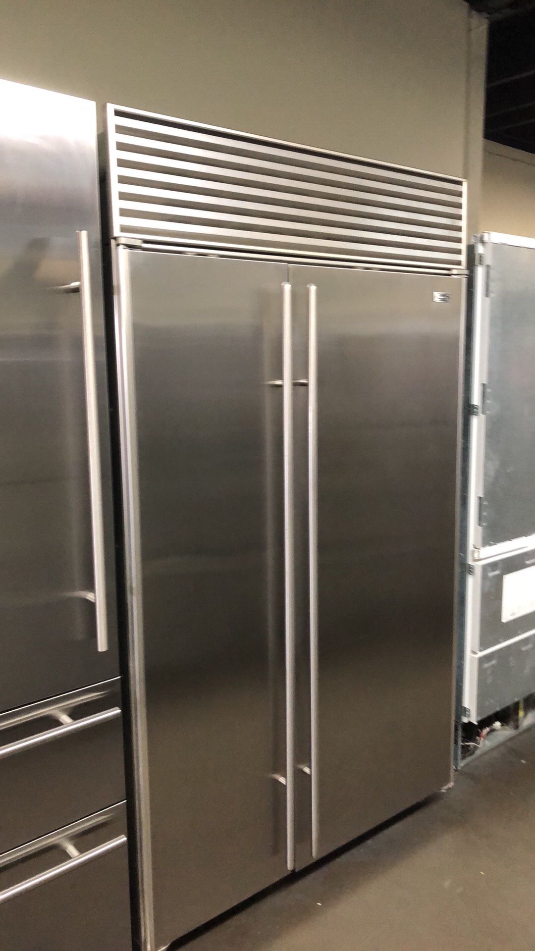 Sub Zero 48” Stainless Steel Built In Side By Side Refrigerator 