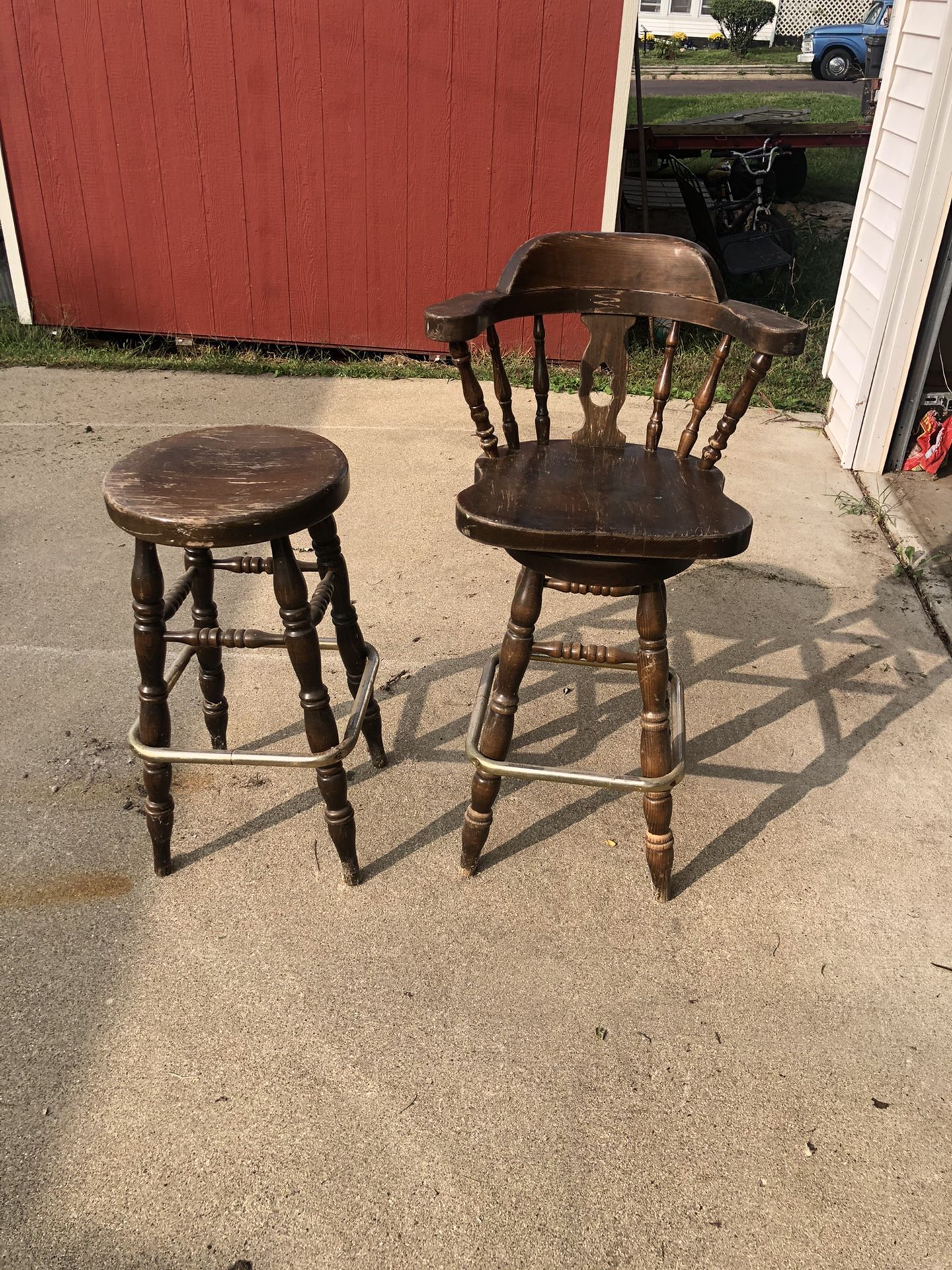 Old heavy bar stools