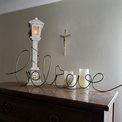 Metal 3D Inspirational Wall Art "believe"