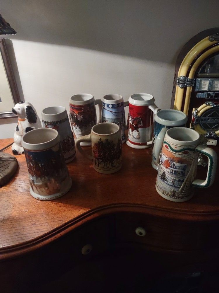 Bud Wiser Mugs Set Of 8