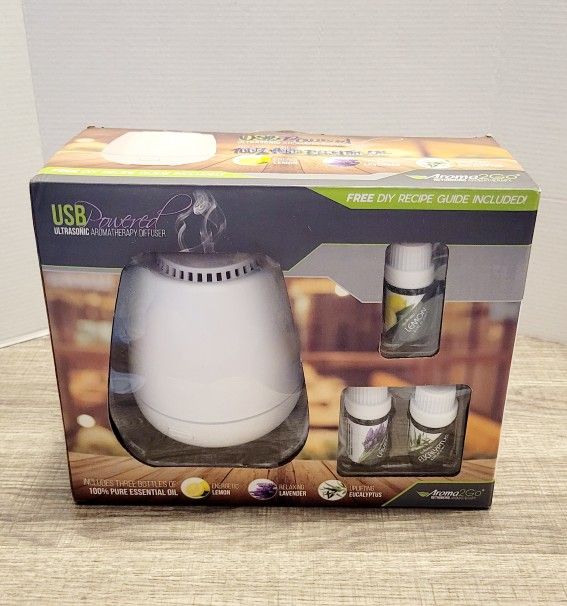Aroma2Go USB Powered Diffuser with Essential Oils - New