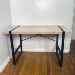 Used Flash Furniture Hanover Park Rustic Wood Grain Finish Console Table with Black Metal Frame