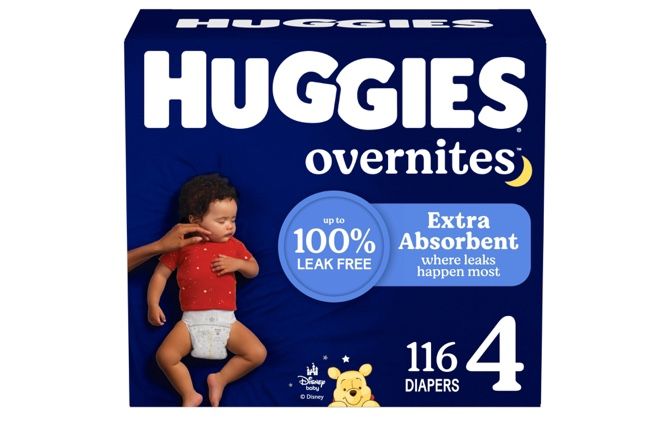 58 Count Huggies overnights Size 4