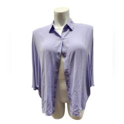 Chico's Size 2 Large Light Purple Women's Button-Down Shirt