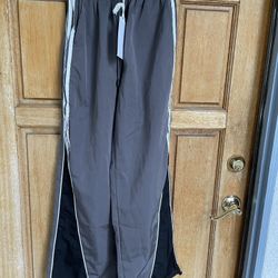 Aelfric Eden windbreaker track elastic waist Drawstring cinch ankles pant XS 