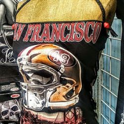 WOMEN'S "SAN FRANCISCO 49ERS" CUSTOM CUT & WEAVED DESIGNED BY ME. ONE-OF-A-KIND