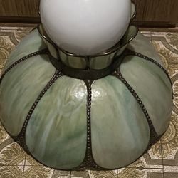 Vintage Avocado Tiffany Lamps