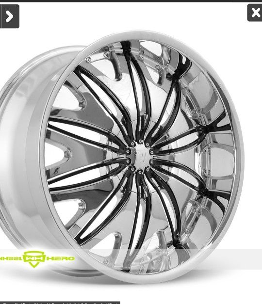 20 inch 20x7.5 Velocity V820 chrome wheel rim 5x4.5 5x114.3. 2tires Venetian225/35ZR20