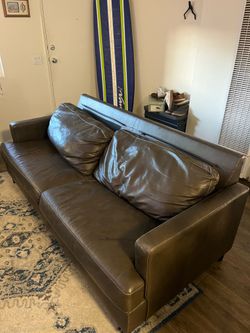 Brown Leather Couch