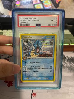 Gyarados 8/107 Reverse Holo Stamp Ex Deoxys PSA 8