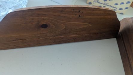 Wooden shelves