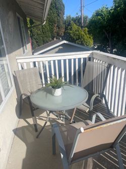 Outdoor patio table and chairs