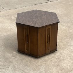 MCM Mersman Walnut Hexagon End Table Vintage