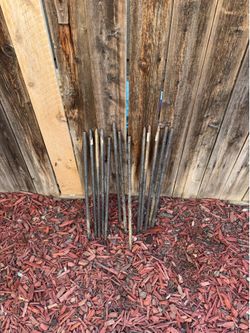 24 inch round metal stake with holes