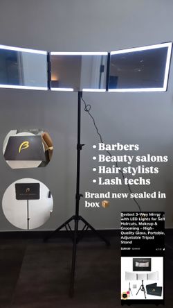 CUT YOUR HAIR BY YOURSELF! 3 Sides Barber Mirror + Stand