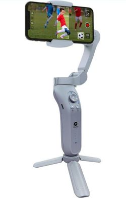 Smartphone Gimbal • AI Sports Gimbal for Team Ball Tracking • 3-Axis Phone Gimbal Stabilizer for Basketball & Soccer Recording • Portable & Foldable •