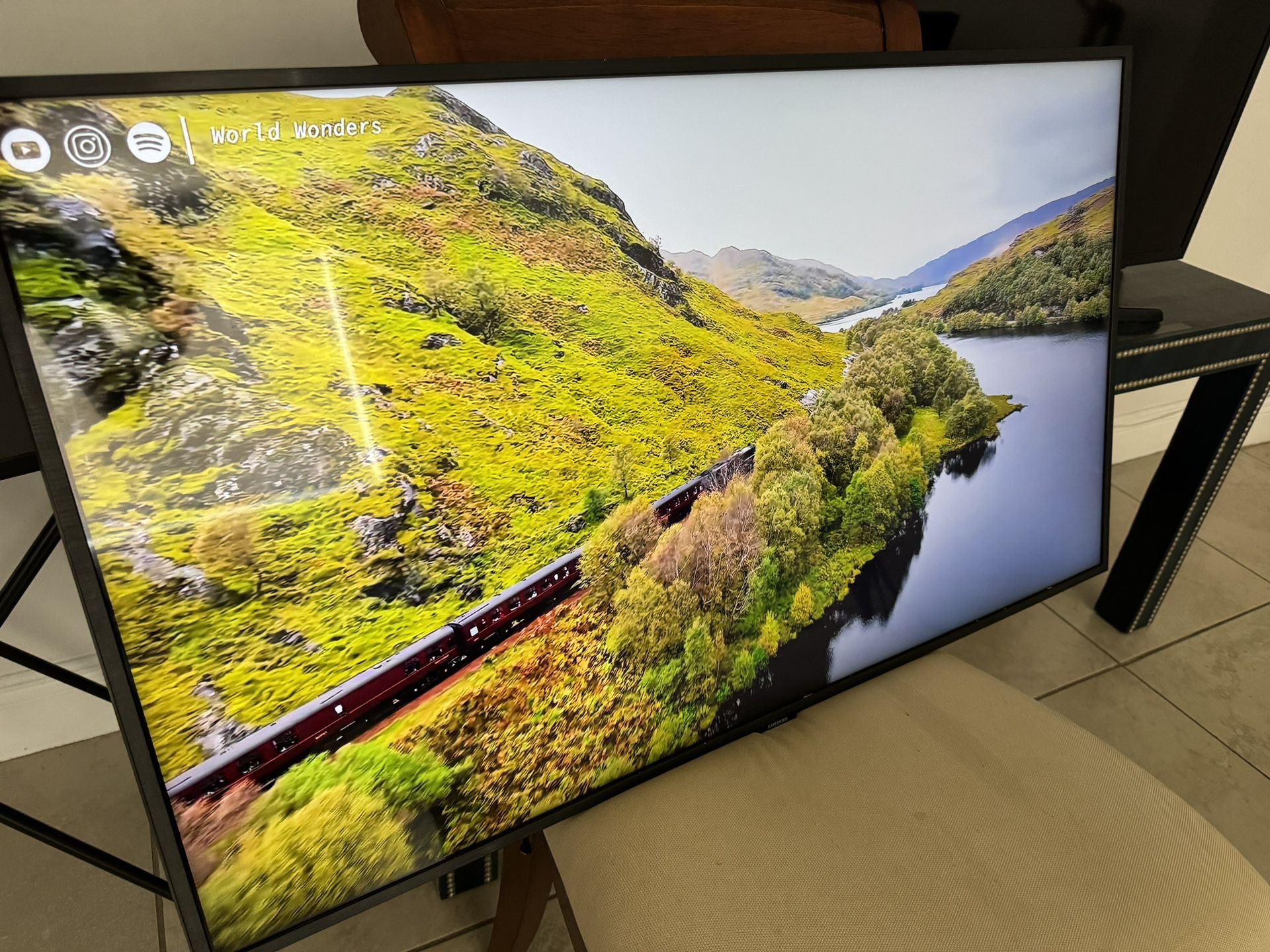 Samsung 43-inch QLED 4K Smart TV from the Q60 series. With Stand And Remote.