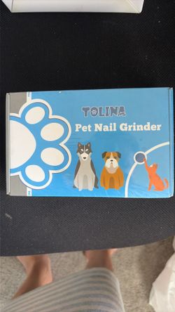 TOLINA Pet Nail Grinder Trimmer 2 Speed Electric Rechargeable Painless Paw
