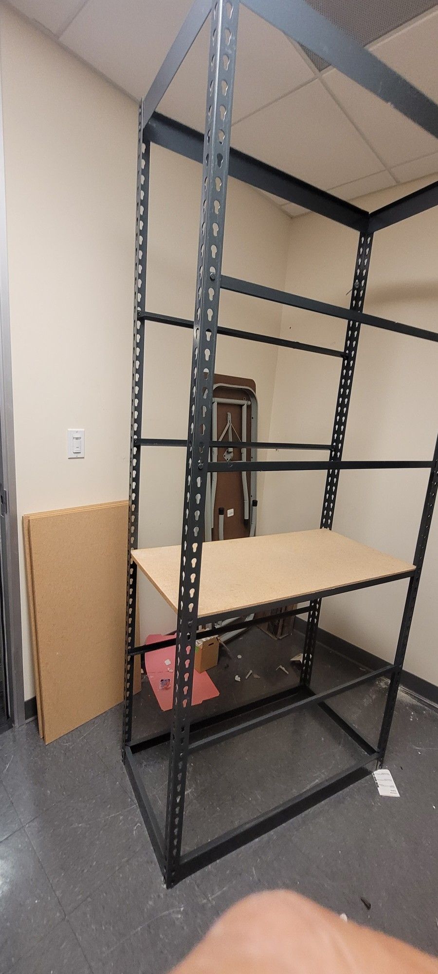 Metal Shelves (If Post Is Up. Still Available)