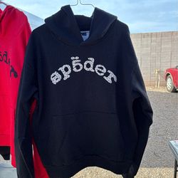 Spider Rhinestone Hoodies S M L