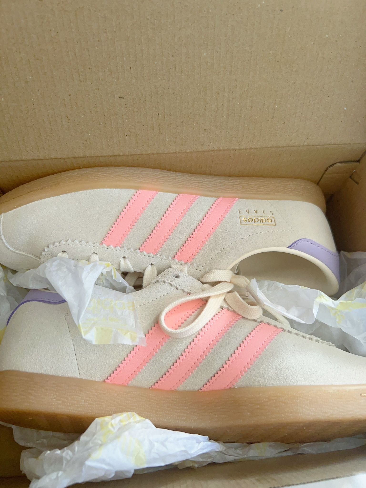 Adidas Stadt W Women’s Sneakers – Pink/Beige (Size 7, Brand New w/ Box)