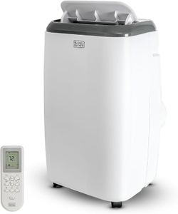 Black+Decker Portable Air Conditioner, 5,000 Btu Sacc/Cec (8,000 Btu Ashrae 128) for Rooms up to 350 Sq. Ft. - White